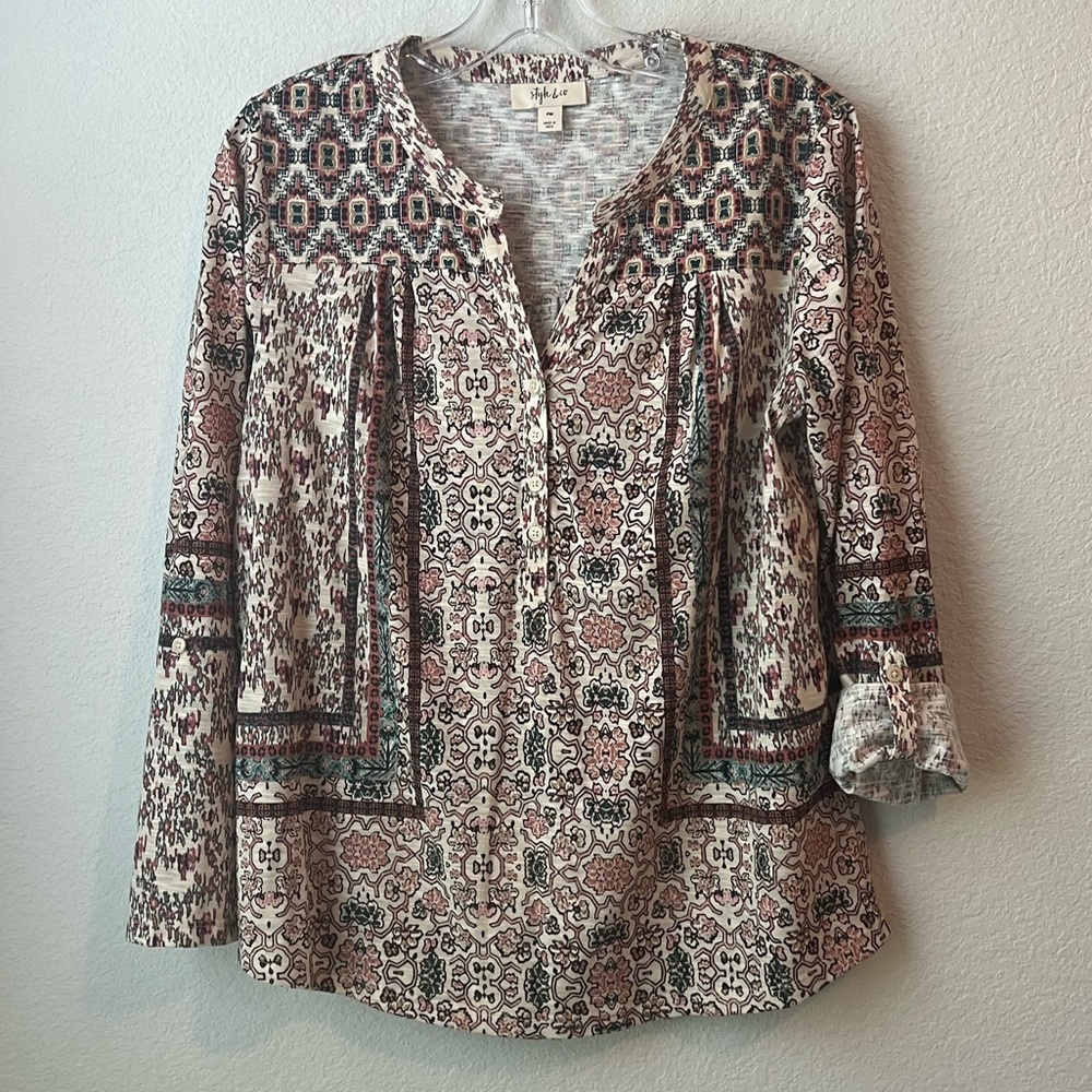 Style & Co Blouse Top Size PM